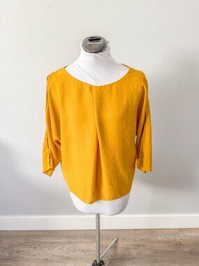 Rachel Roy Mustard Yellow Blouse Top
